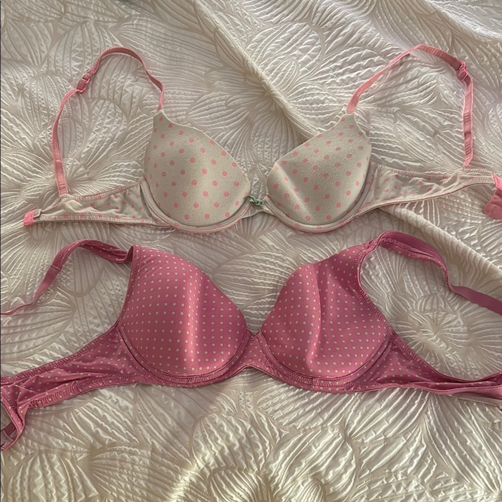 Victoria's Secret Pink and Cream T-Shirt Bras